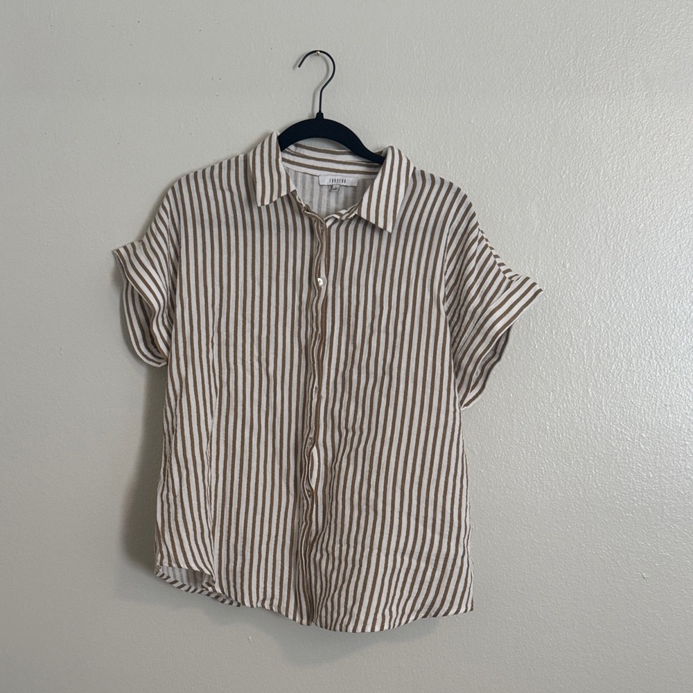 TWO Short Sleeve Button-Down Tops - image 5